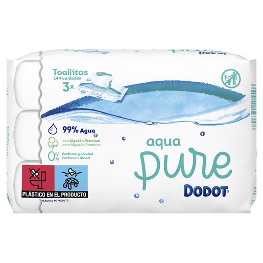 DODOT Toalhitas Aqua Pure 3x48 un