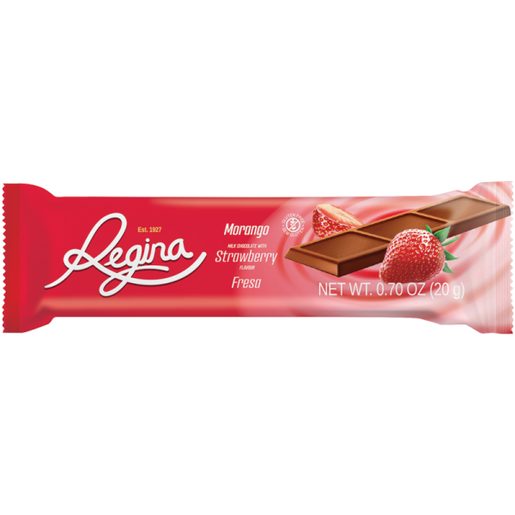 REGINA Tablete Chocolate de Leite Aroma Morango 20 g