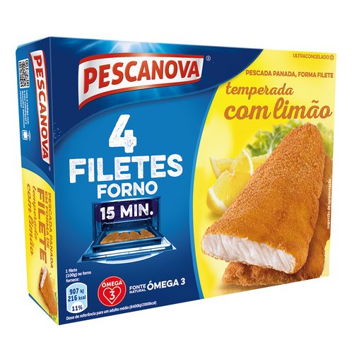 PESCANOVA Filetes de Pescada Panados com Limão 400 g PESCANOVA Filetes de Pescada Panados com Limão 400 g
