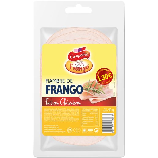 CAMPOFRIO Fiambre de Frango Fatias Clássicas 90 g