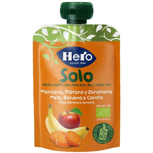 HERO Saqueta Bio Maçã, Banana e Cenoura 100 g