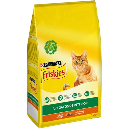 FRISKIES Ração para Gato Adulto de Interior Purina 1,5 kg